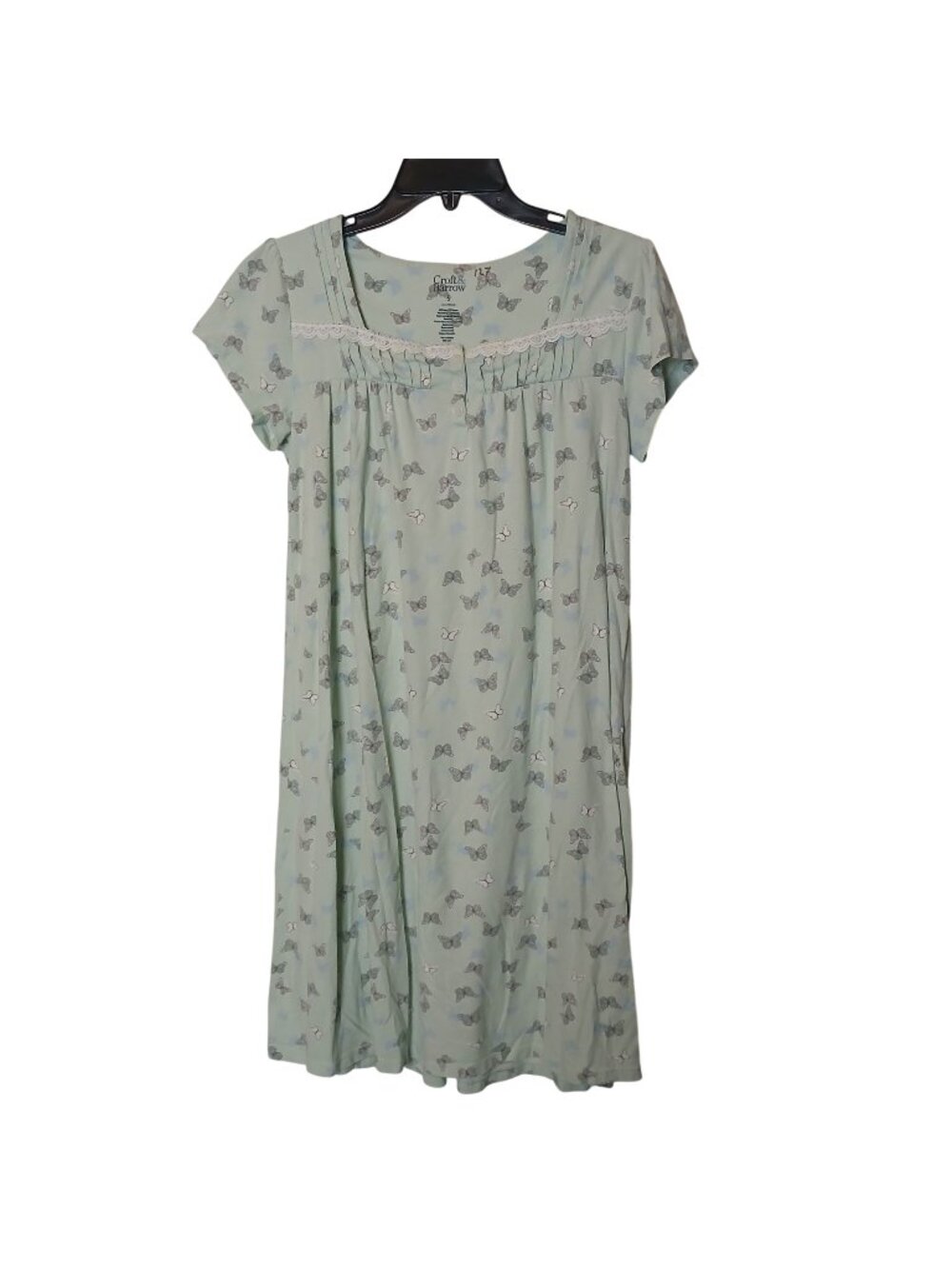 Croft & Barrow Womens Butterfly Print Short-Sleeve Nightgown Sz Small #D-20